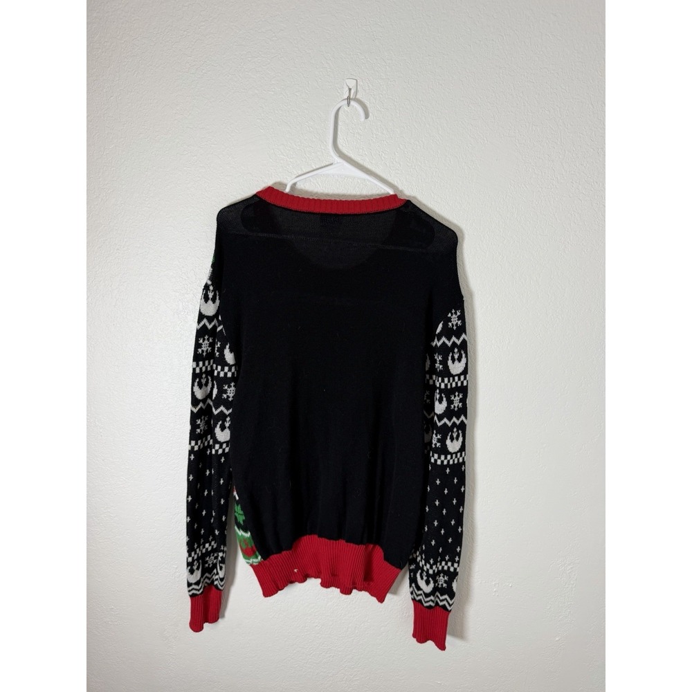 Star Wars BB-8 Ugly Christmas Sweater Men's M Holiday Xmas Black Red - Picture 6 of 8